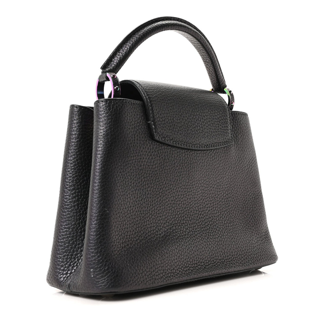 Louis Vuitton Taurillon Capucines BB Scarabeo Iridescent Black