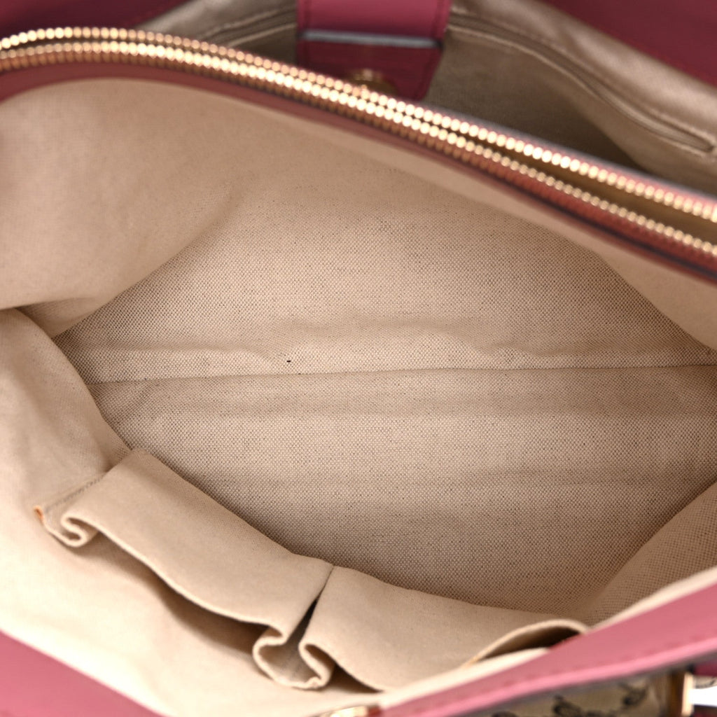 Gucci Monogram Medium Sukey Top Handle Tote Peonia Flower