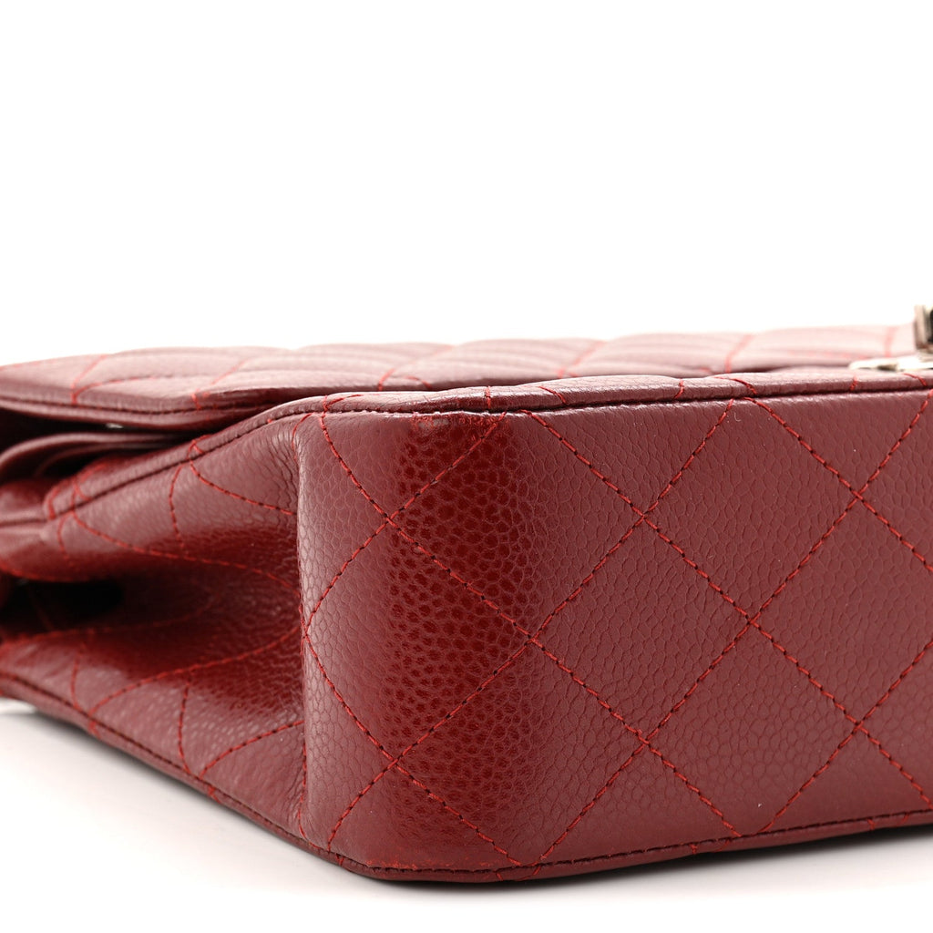 Chanel Caviar Quilted Medium Double Flap Burgundy