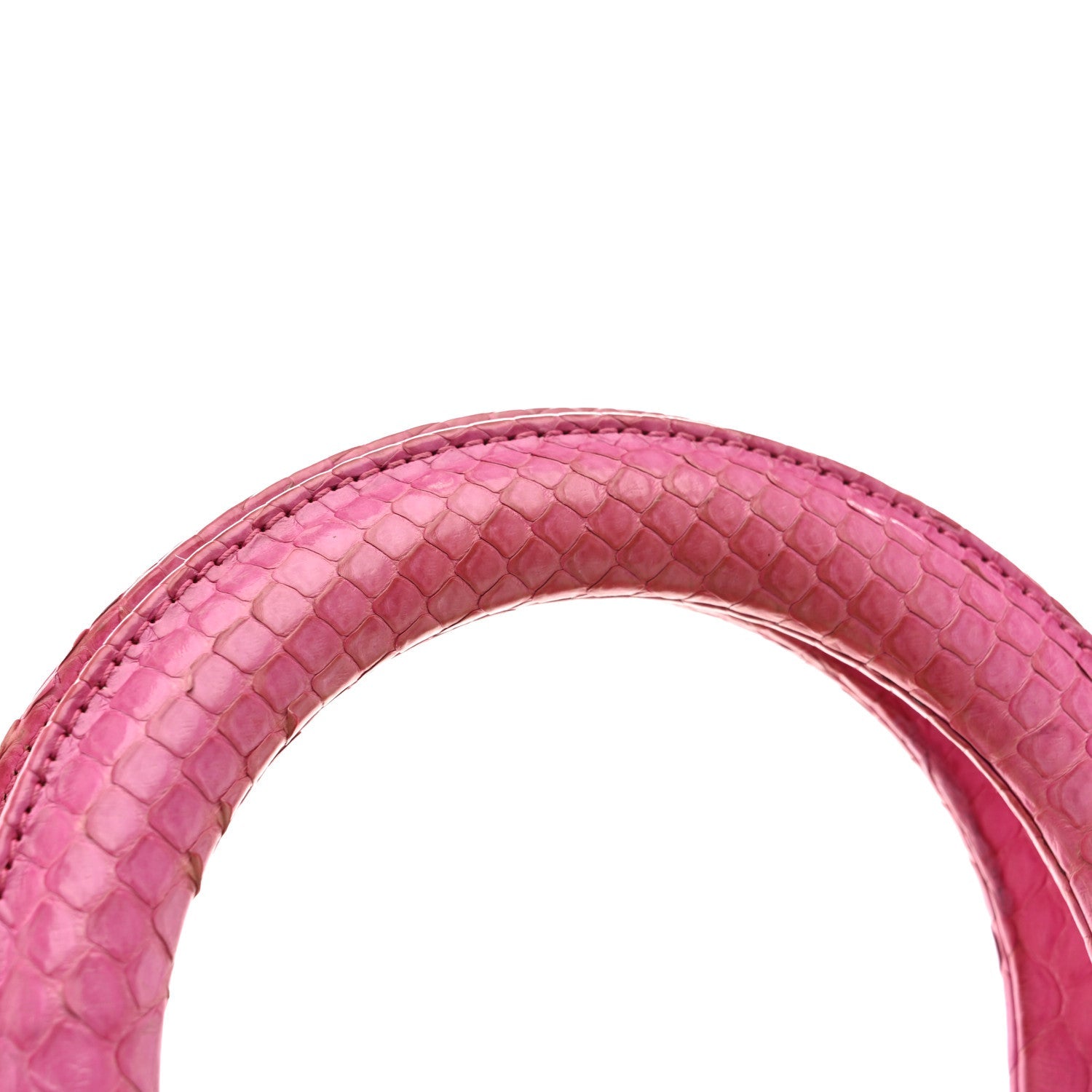 Christian Dior Snakeskin Medium Lady Dior Pink