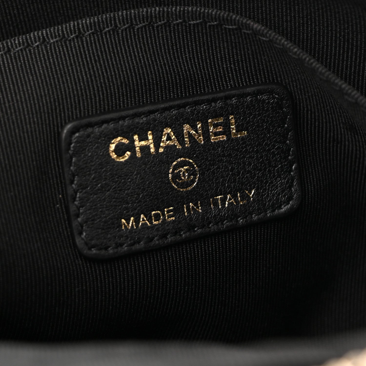 Chanel Lambskin Quilted Waist Bag With Pouch Black