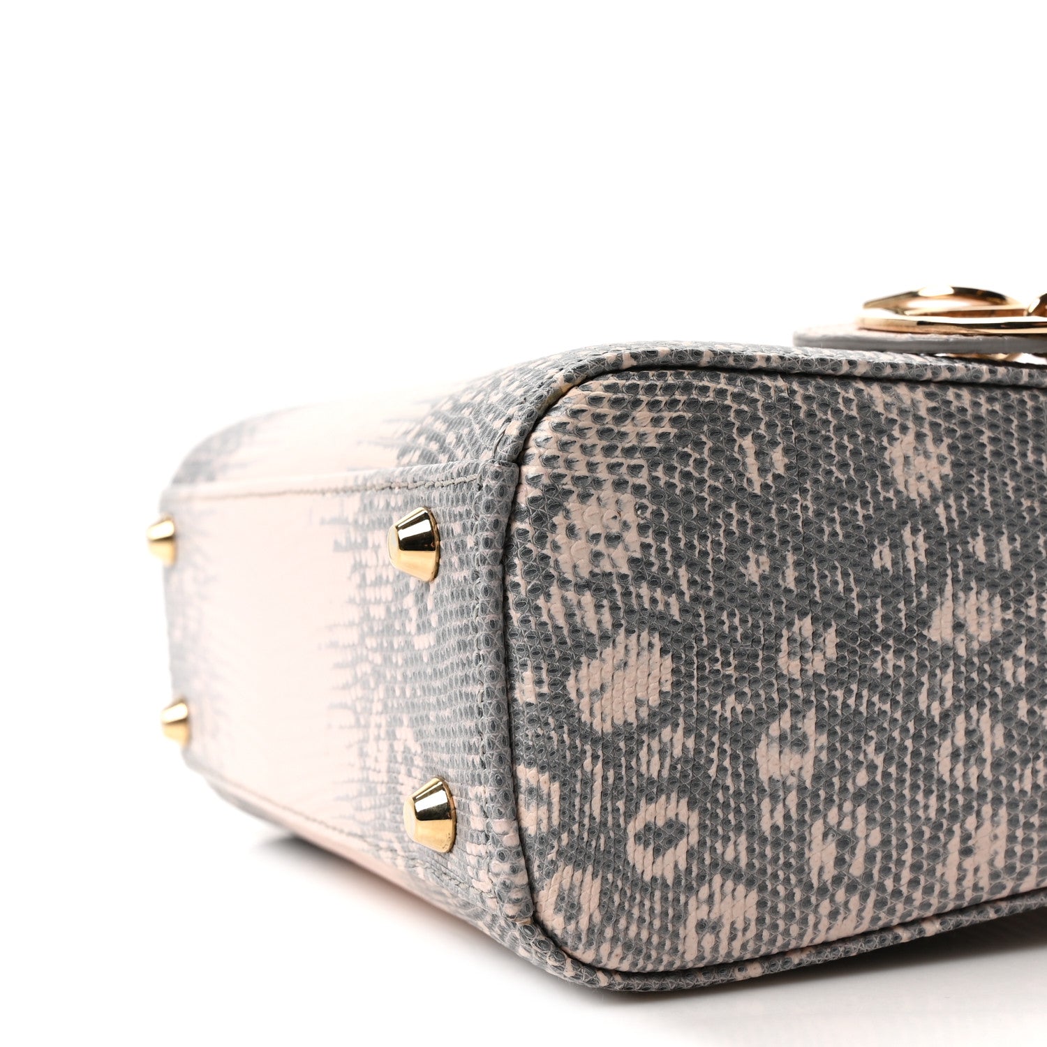 Christian Dior Lizard Ombre Mini Lady Dior Light Pink