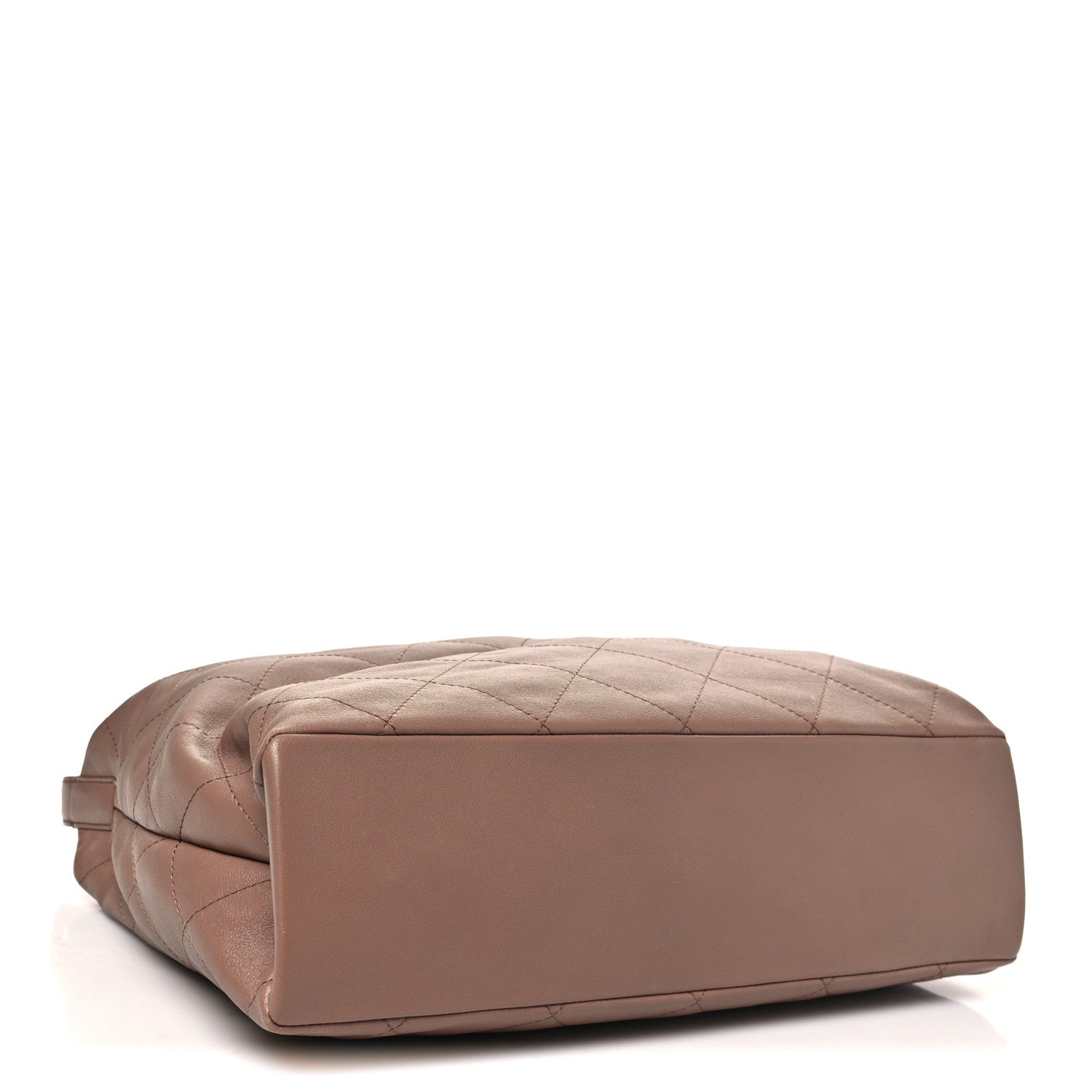 Chanel Shiny Lambskin Quilted Maxi Hobo Brown