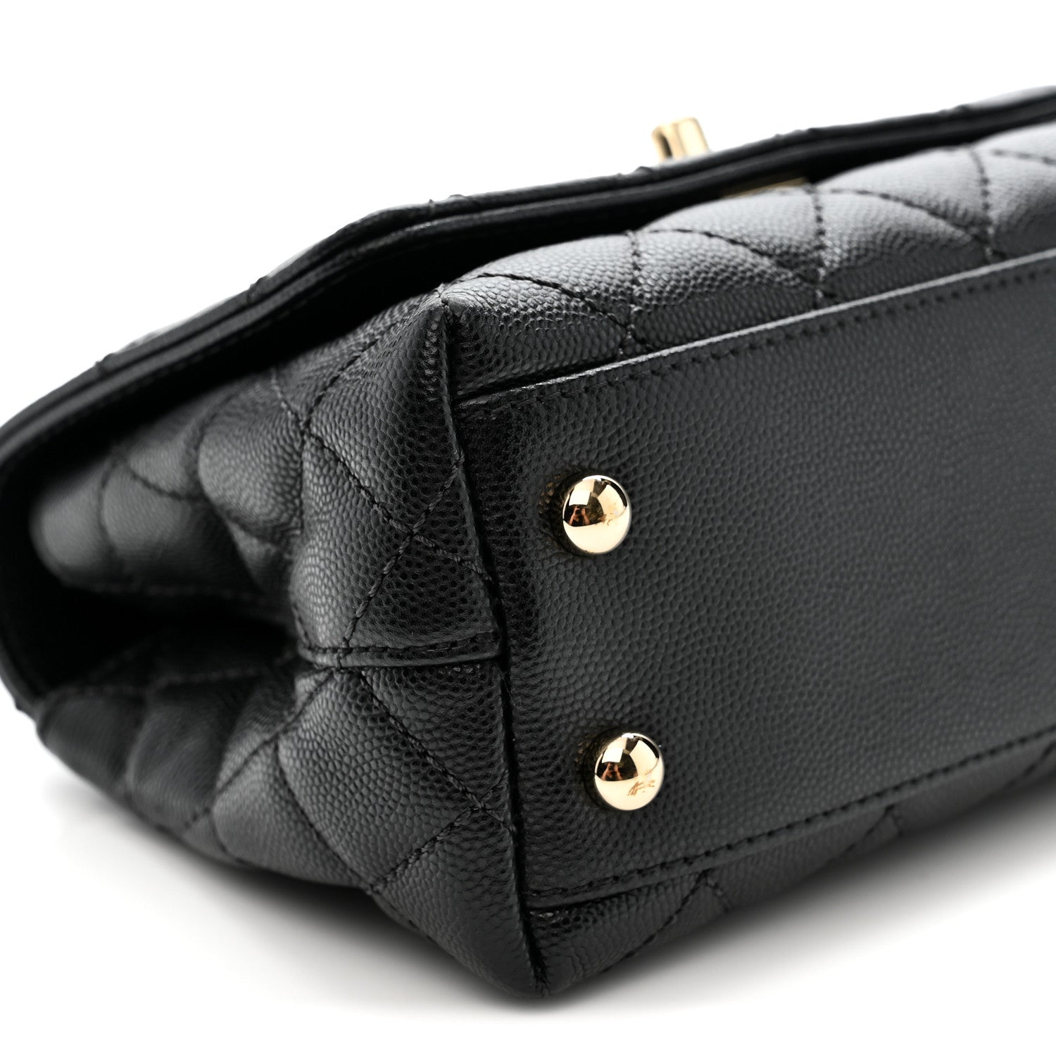 Chanel Caviar Quilted Extra Mini Coco Handle Flap Black