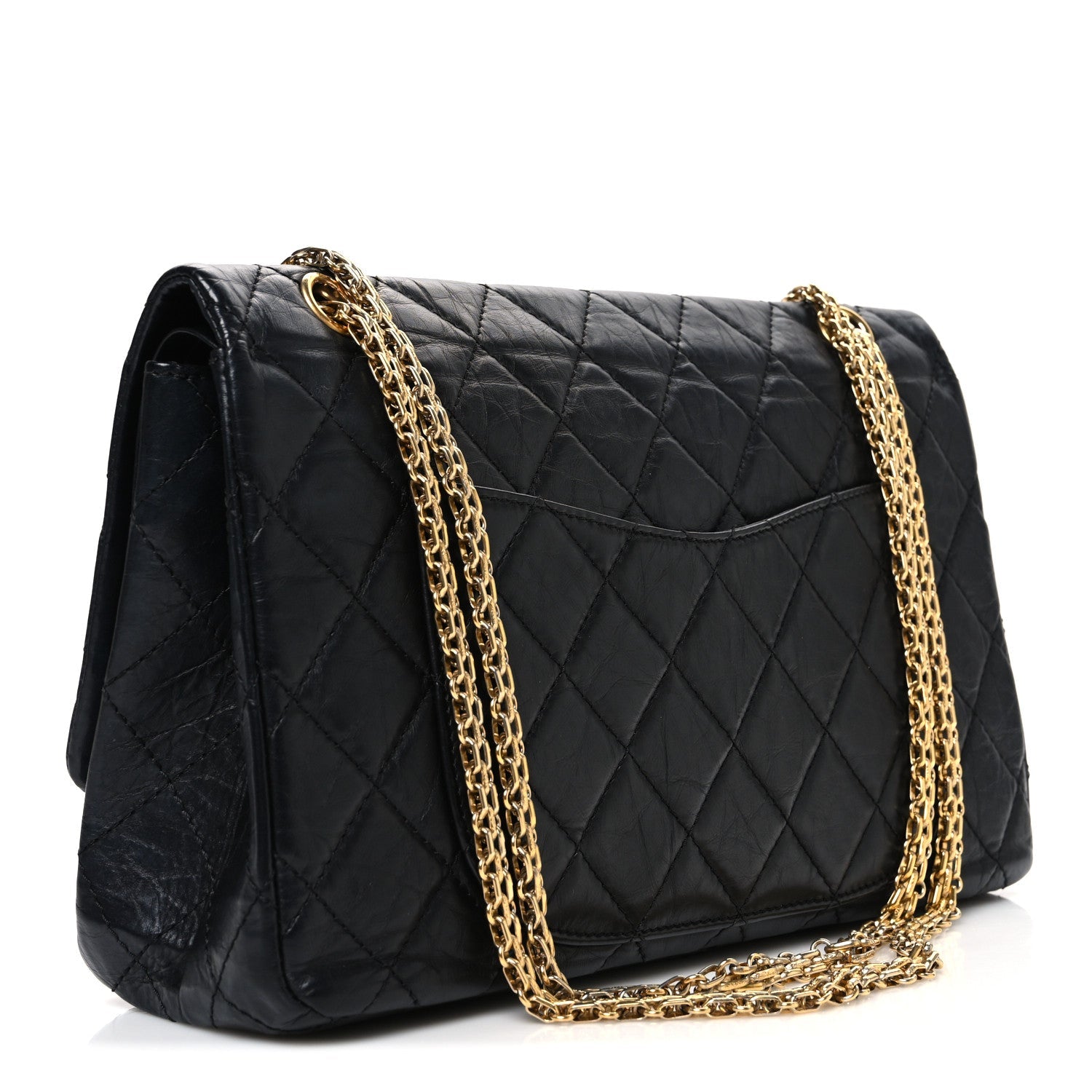 Chanel Aged Calfskin Quilted 2.55 Reissue 227 Flap Black