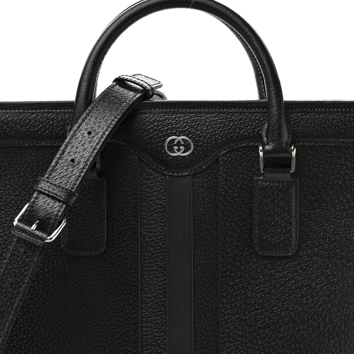 Gucci Dollar Pigprint Koi Calfskin Interlocking G Tote Bag Black