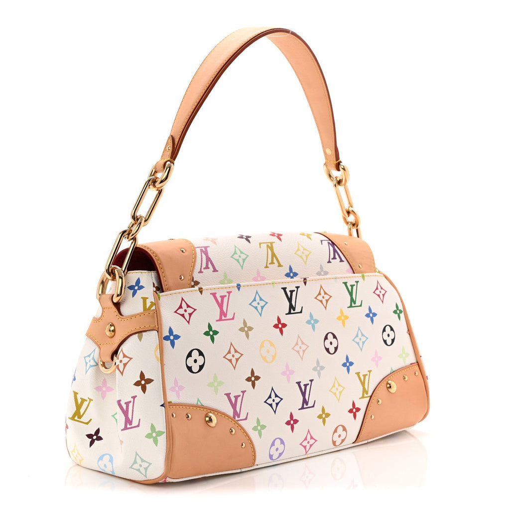 Louis Vuitton Monogram Multicolor Beverly MM White
