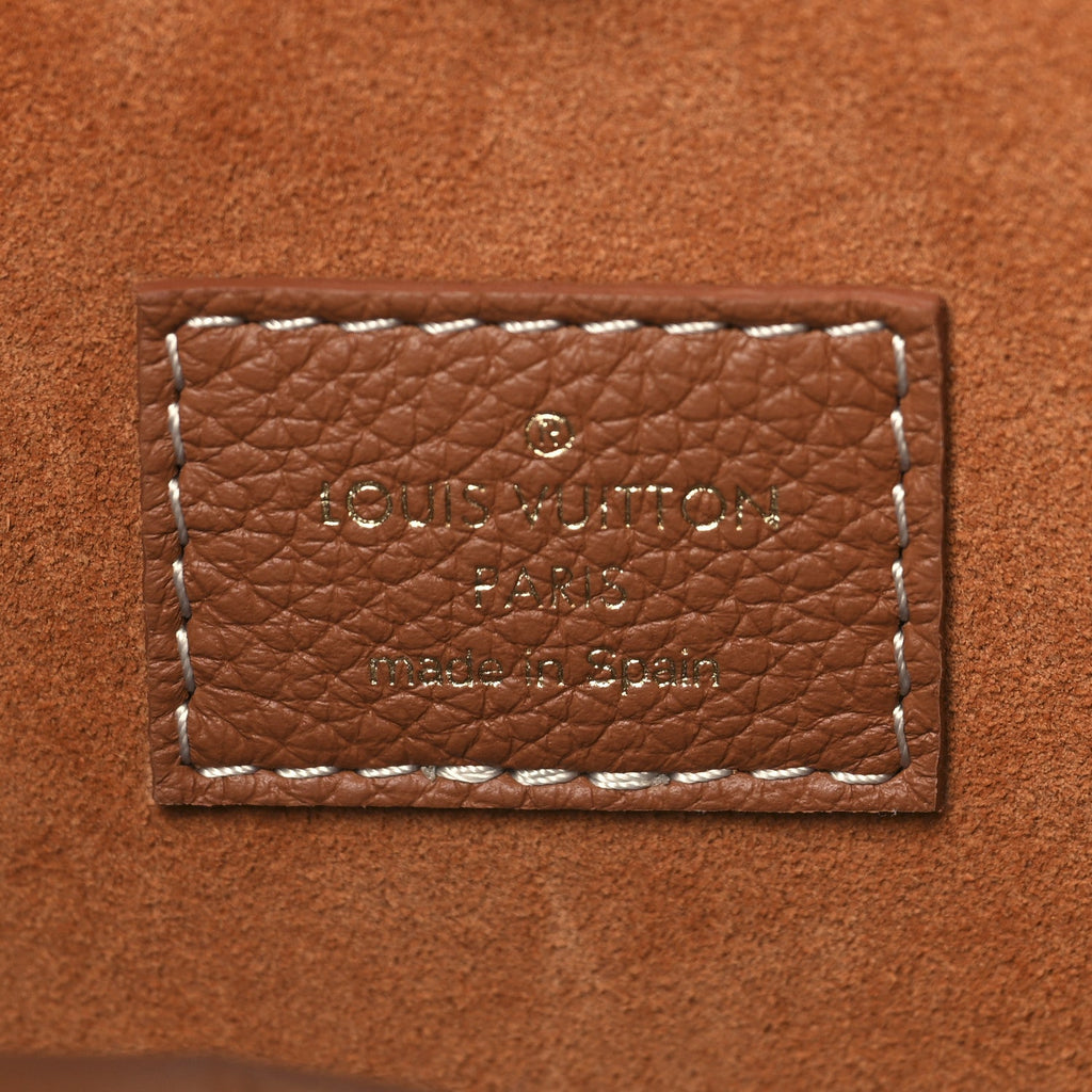 Louis Vuitton Grained Calfskin Low Key Hobo MM Cognac
