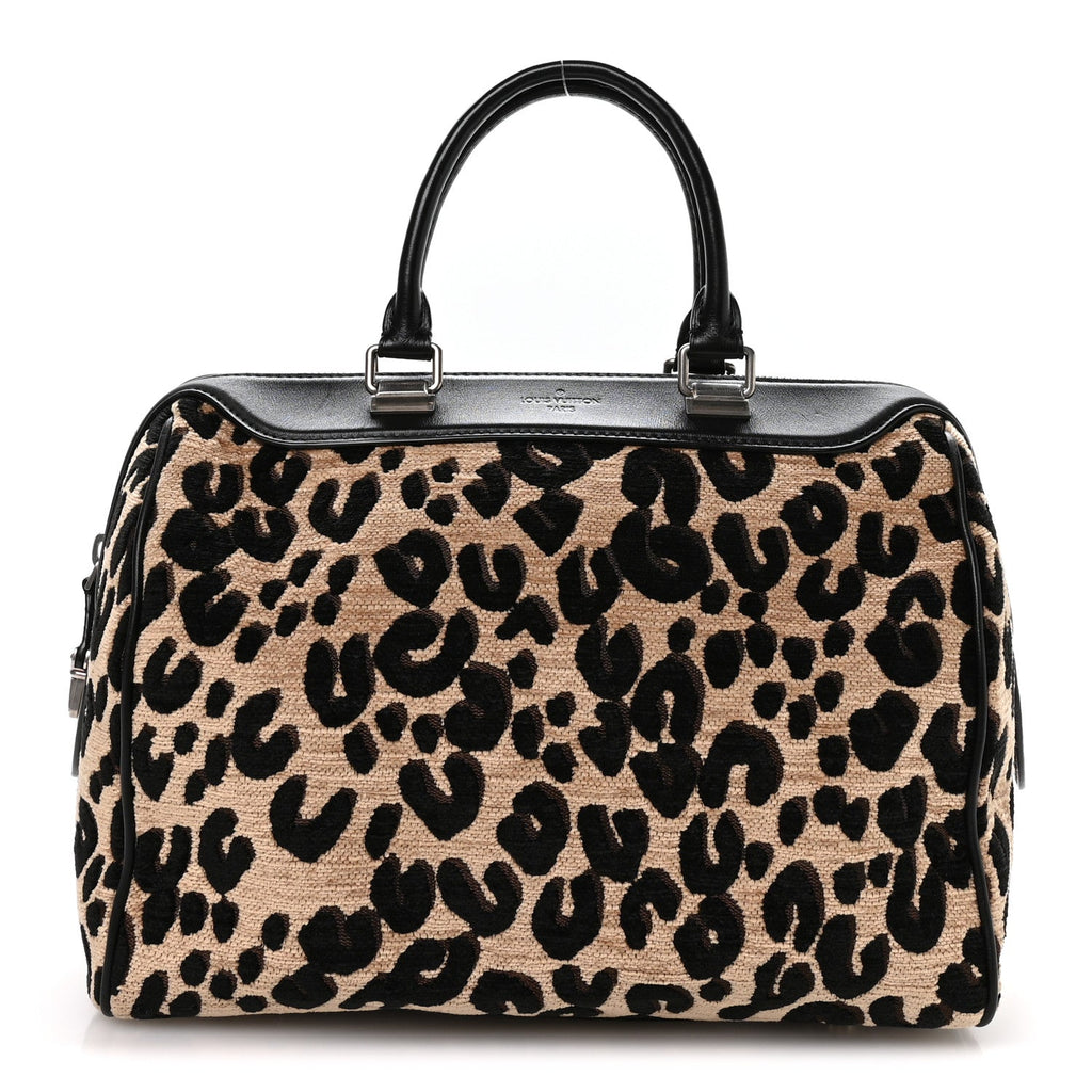 Louis Vuitton Jacquard Velvet Leopard Print Stephen Sprouse Speedy