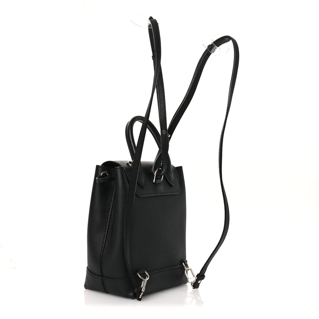 Louis Vuitton Calfskin Lockme Mini Backpack Black