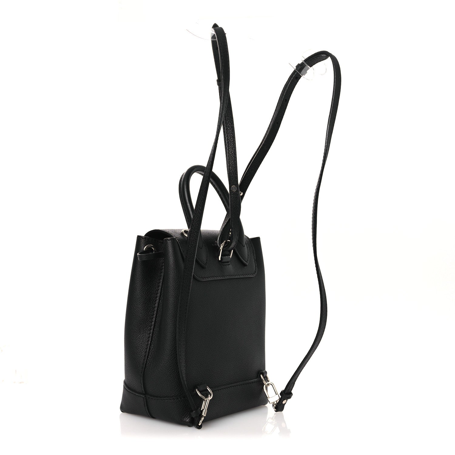 Louis Vuitton Calfskin Lockme Mini Backpack Black