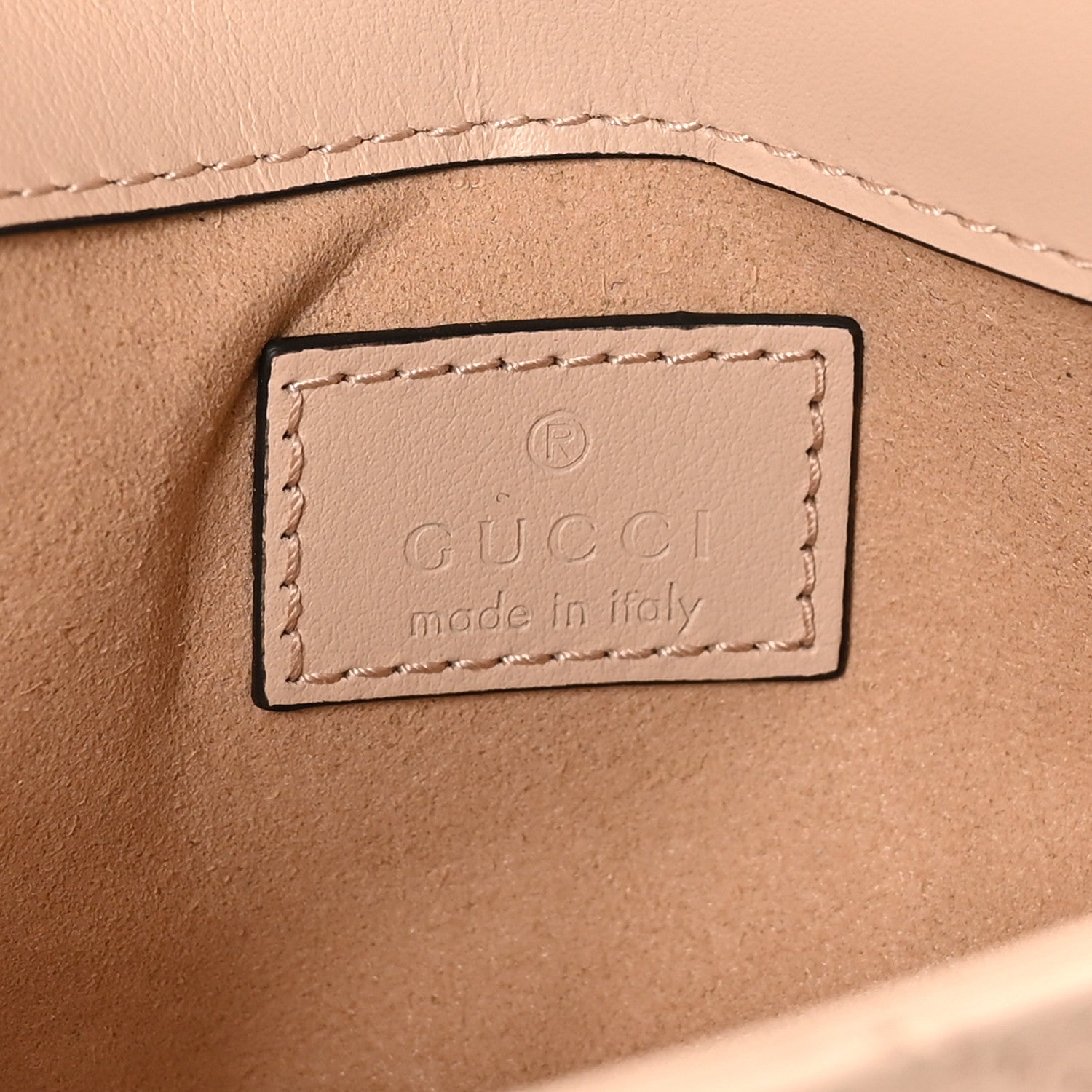 Gucci Calfskin Matelasse Super Mini GG Marmont Shoulder Bag Porcelain Rose