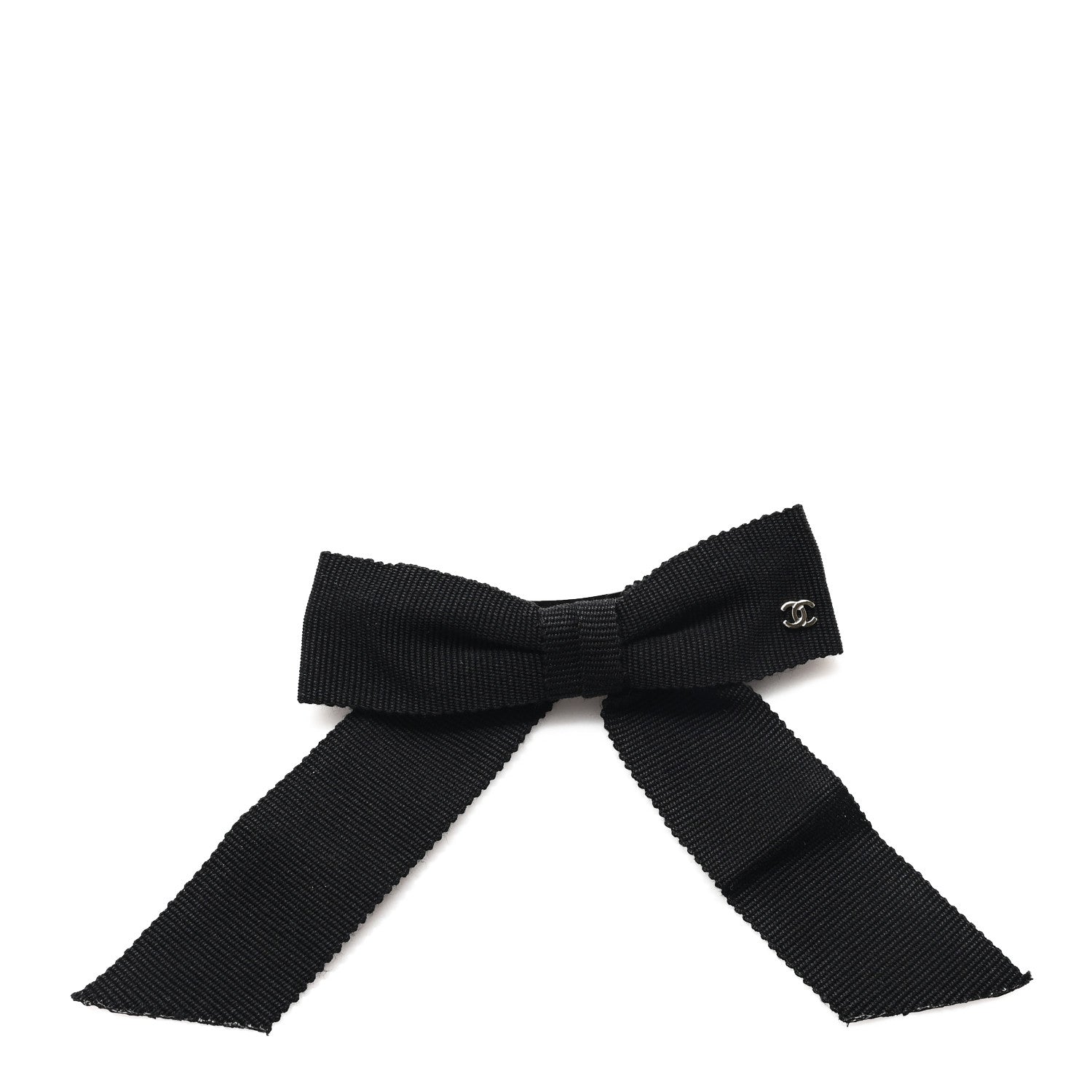 Grosgrain Bow CC Hair Clip Black