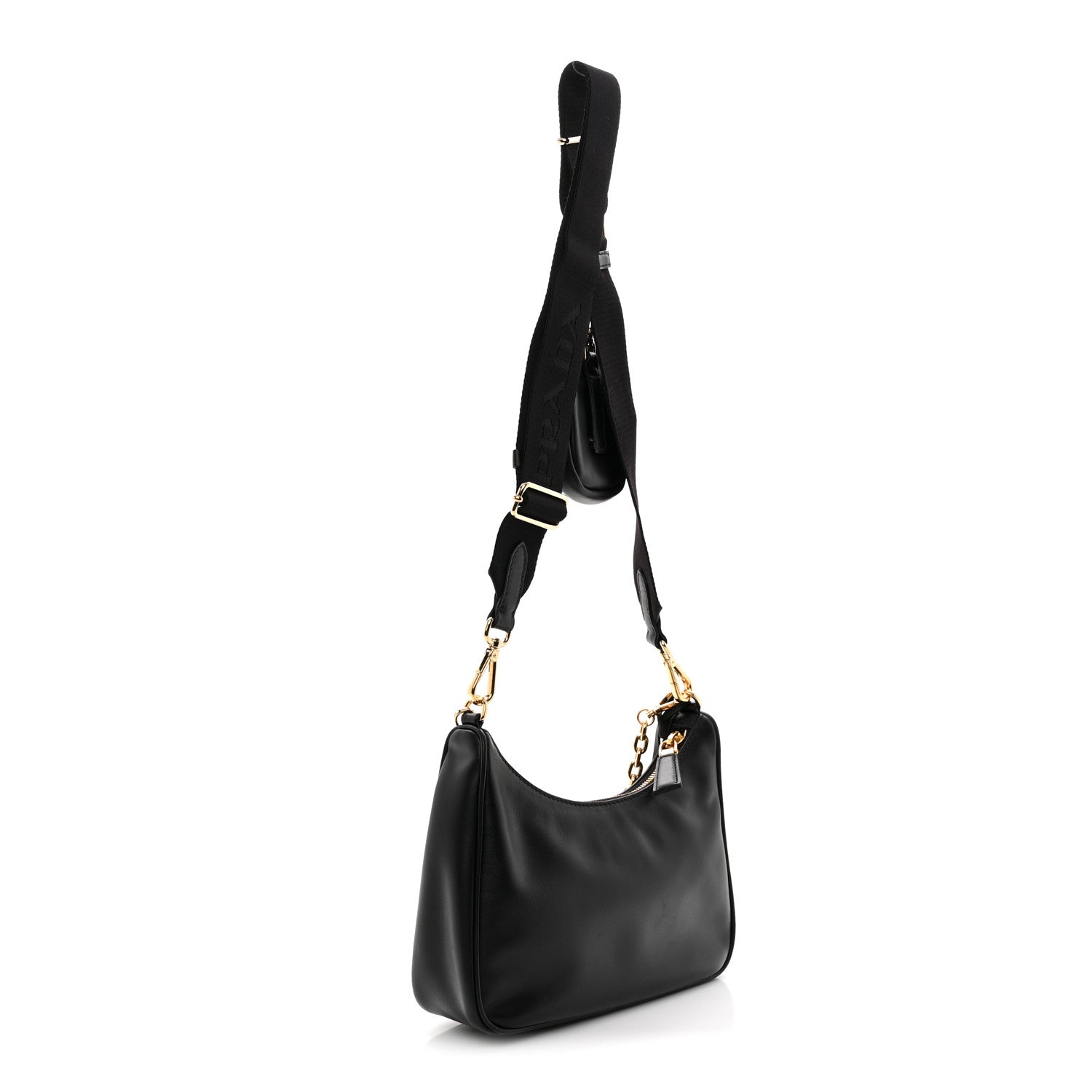 Prada Vitello Re-Edition 2005 Shoulder Bag Black
