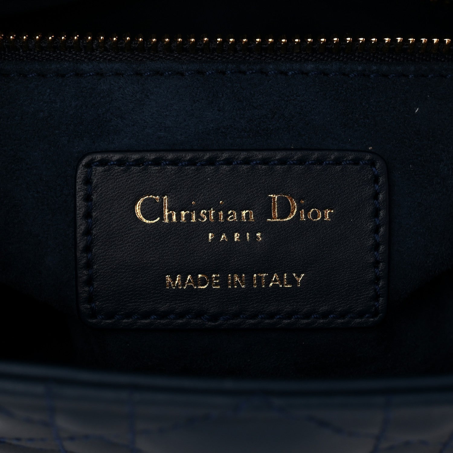 Christian Dior Lambskin Cannage Small My ABCDior Lady Dior Blue