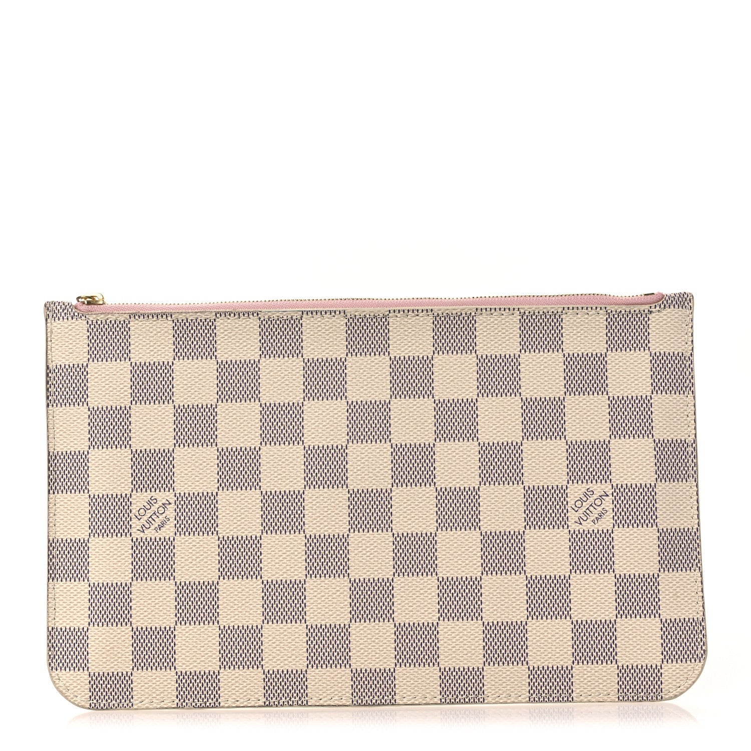 Louis Vuitton Damier Azur Neverfull MM GM Pochette Rose Ballerine