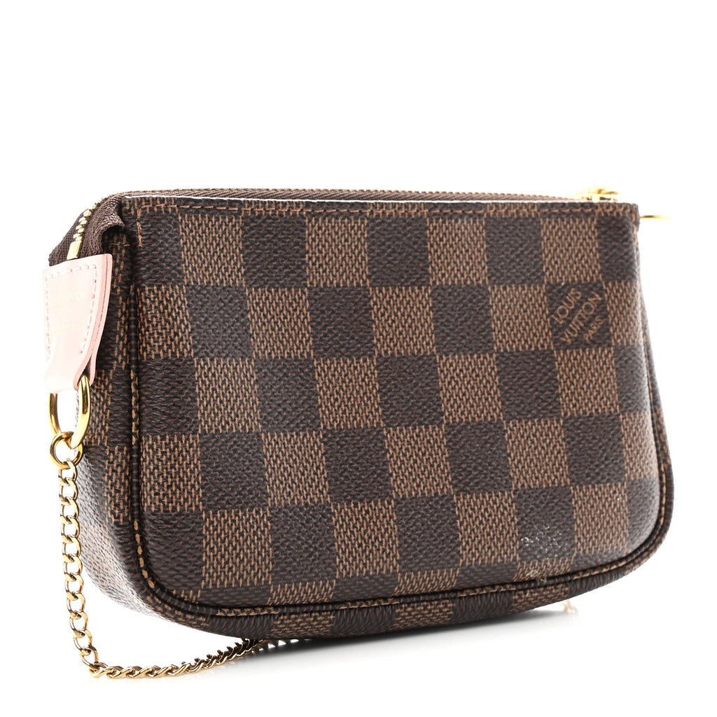 Louis Vuitton Damier Ebene 2020 Christmas Animation Big Wheel Mini Pochette Accessories Rose Ballerine