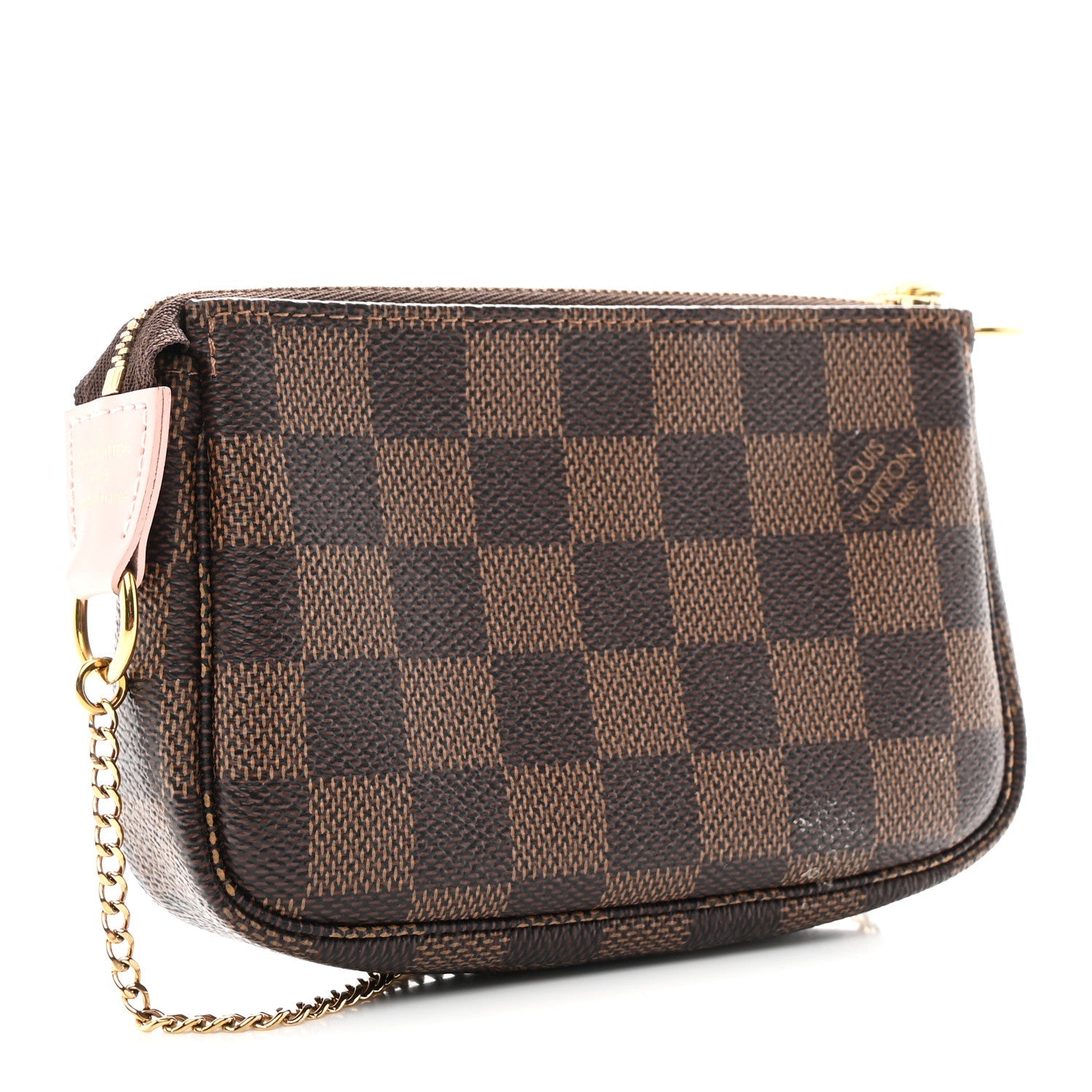 Louis Vuitton Damier Ebene 2020 Christmas Animation Big Wheel Mini Pochette Accessories Rose Ballerine