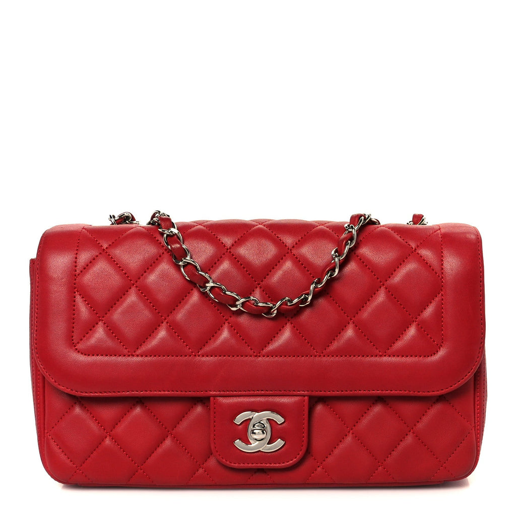 Chanel Lambskin Medium Coco Rider Flap Red