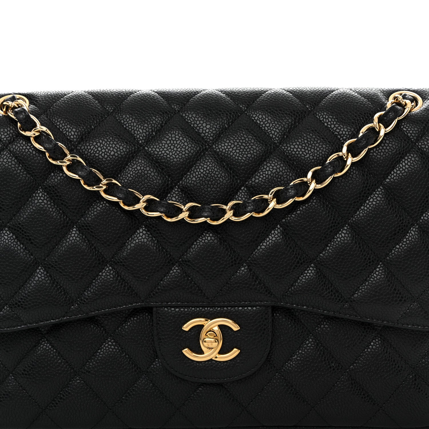 Chanel Caviar Quilted Jumbo Double Flap Black