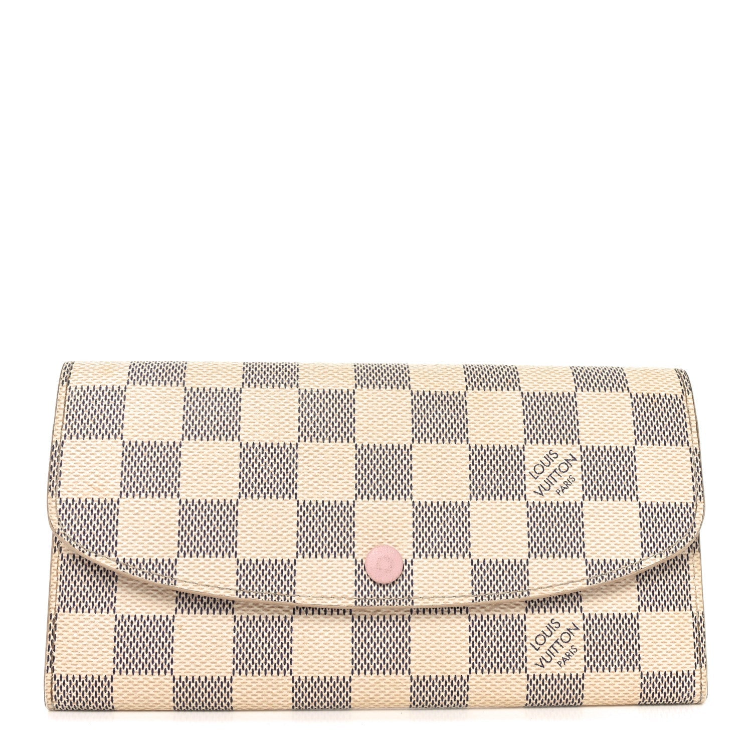 Louis Vuitton Damier Azur Emilie Wallet Rose Ballerine