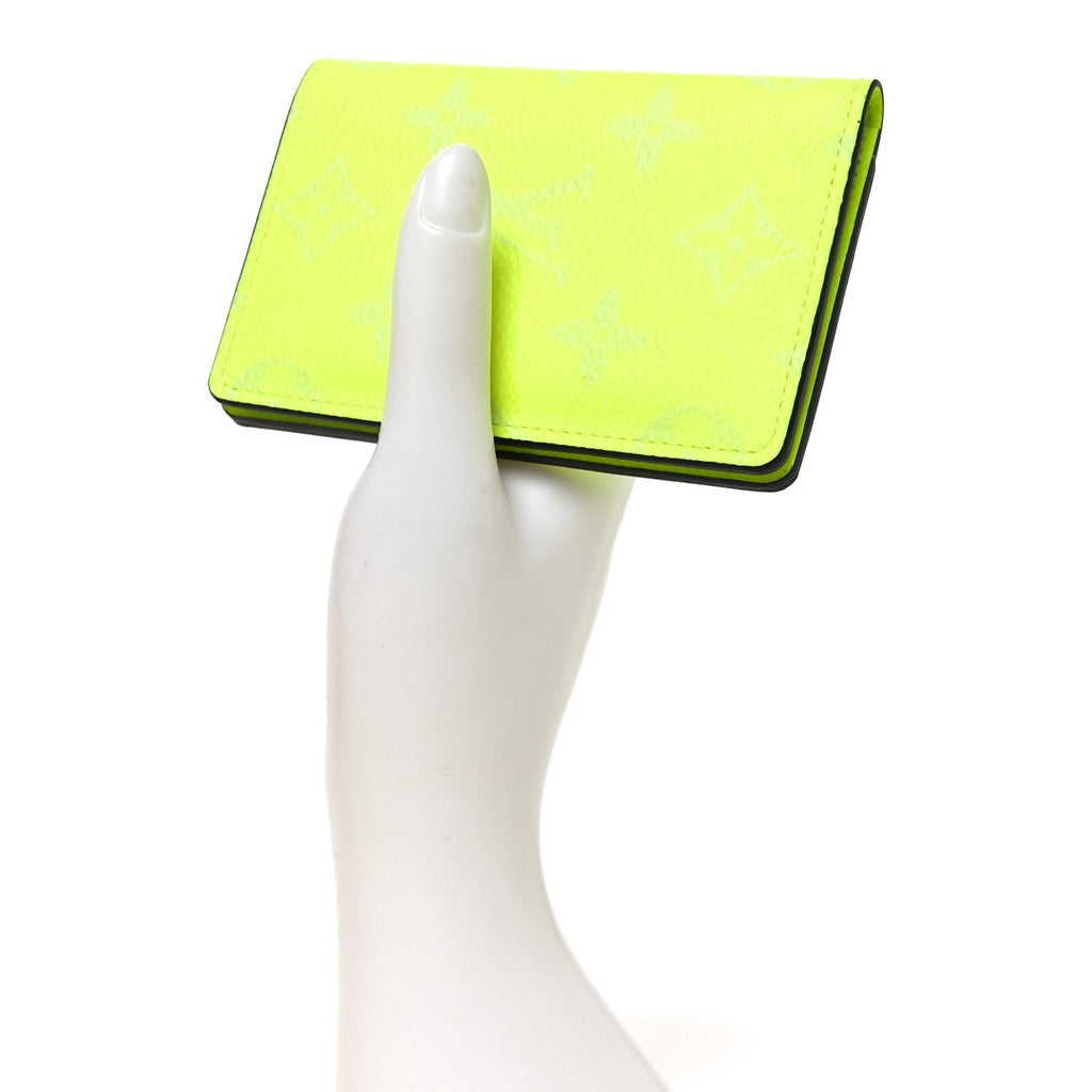 Louis Vuitton Taigarama Pocket Organizer Neon Yellow