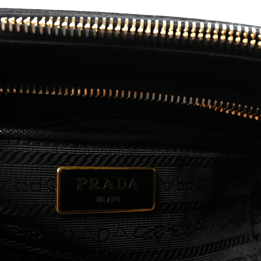 Prada Saffiano Medium Galleria Double Zip Tote Black