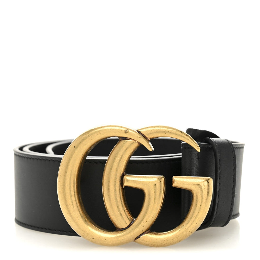 Gucci Calfskin Double G 40mm Belt 80 32 Black
