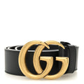 Gucci Calfskin Double G 40mm Belt 80 32 Black