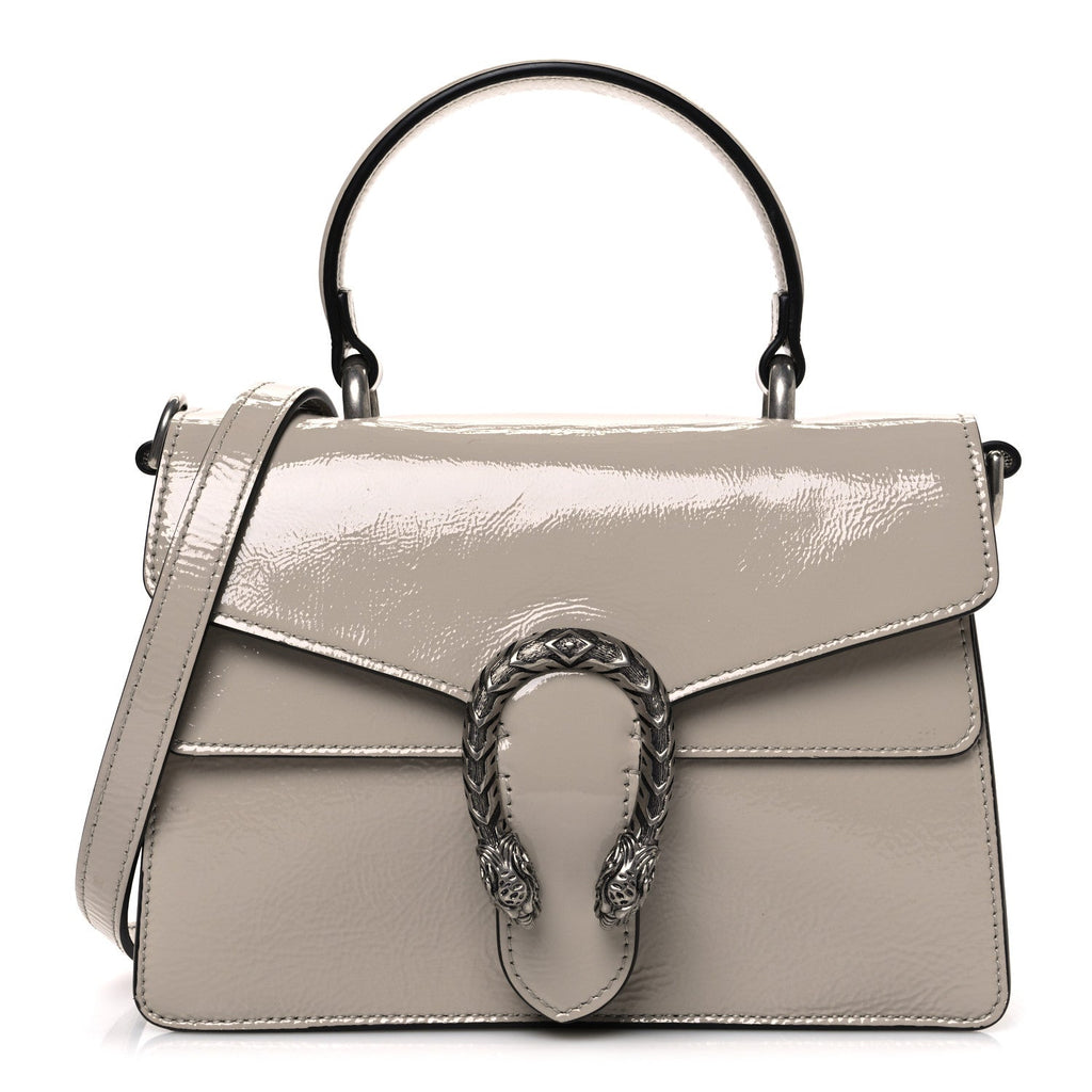 Gucci Crinkled Patent Small Dionysus Top Handle Bag Sphinx