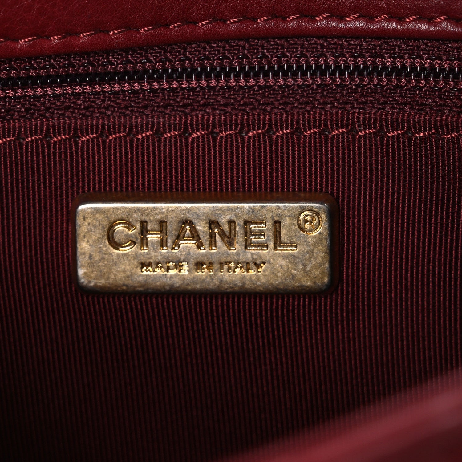 Chanel Calfskin Chevron Quilted Mini Rock The Corner Flap Red