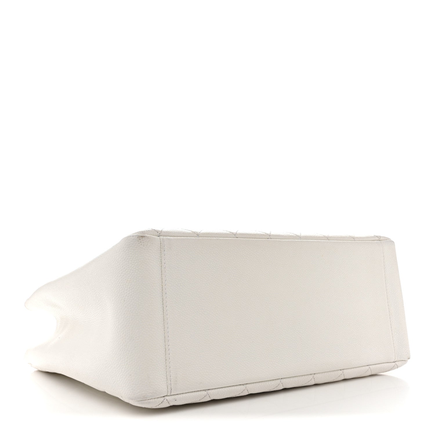 Chanel Caviar Quilted Grand Shopping Tote GST White