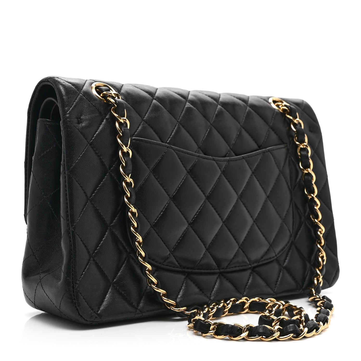 Chanel Lambskin Quilted Medium Double Flap Black