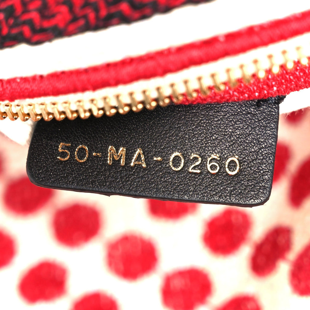 Christian Dior Canvas Medium DiorAmour Dots Lady D-Lite Red