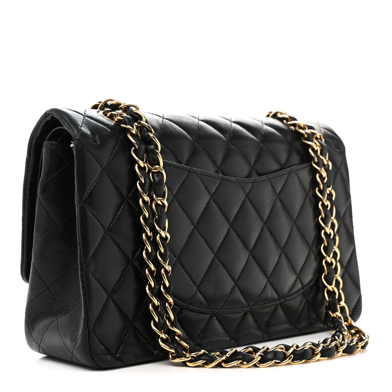 Chanel Lambskin Quilted Medium Double Flap Black