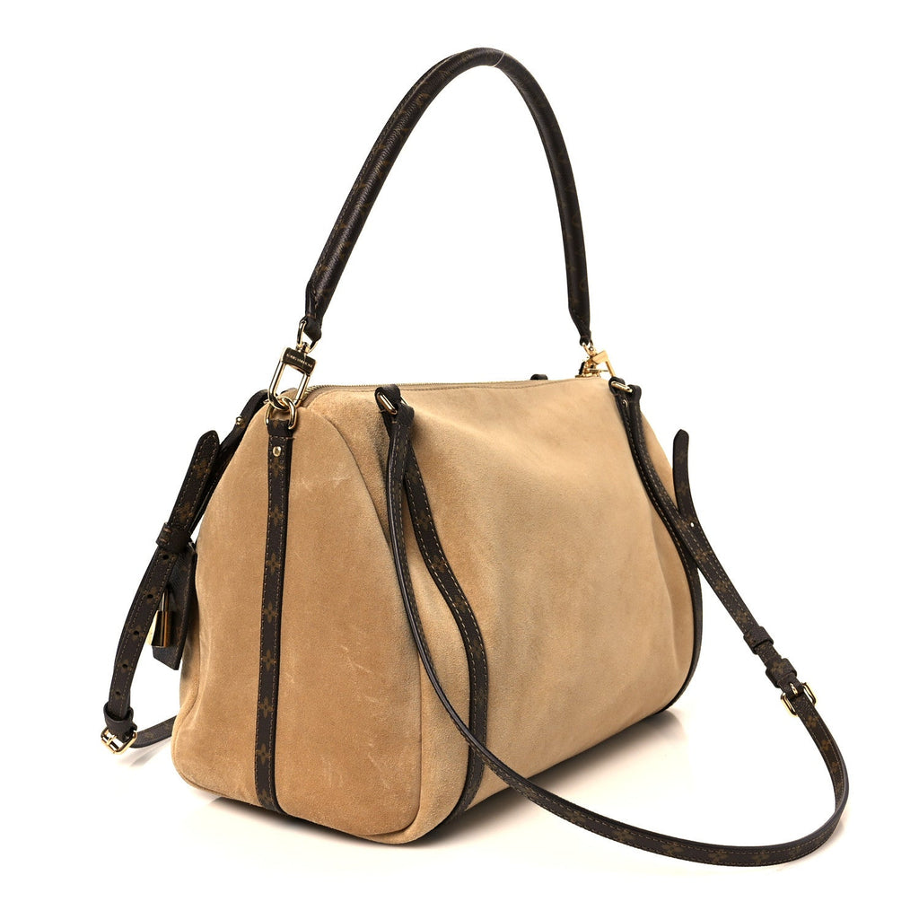 Louis Vuitton Suede Monogram Express MM Hazelnut