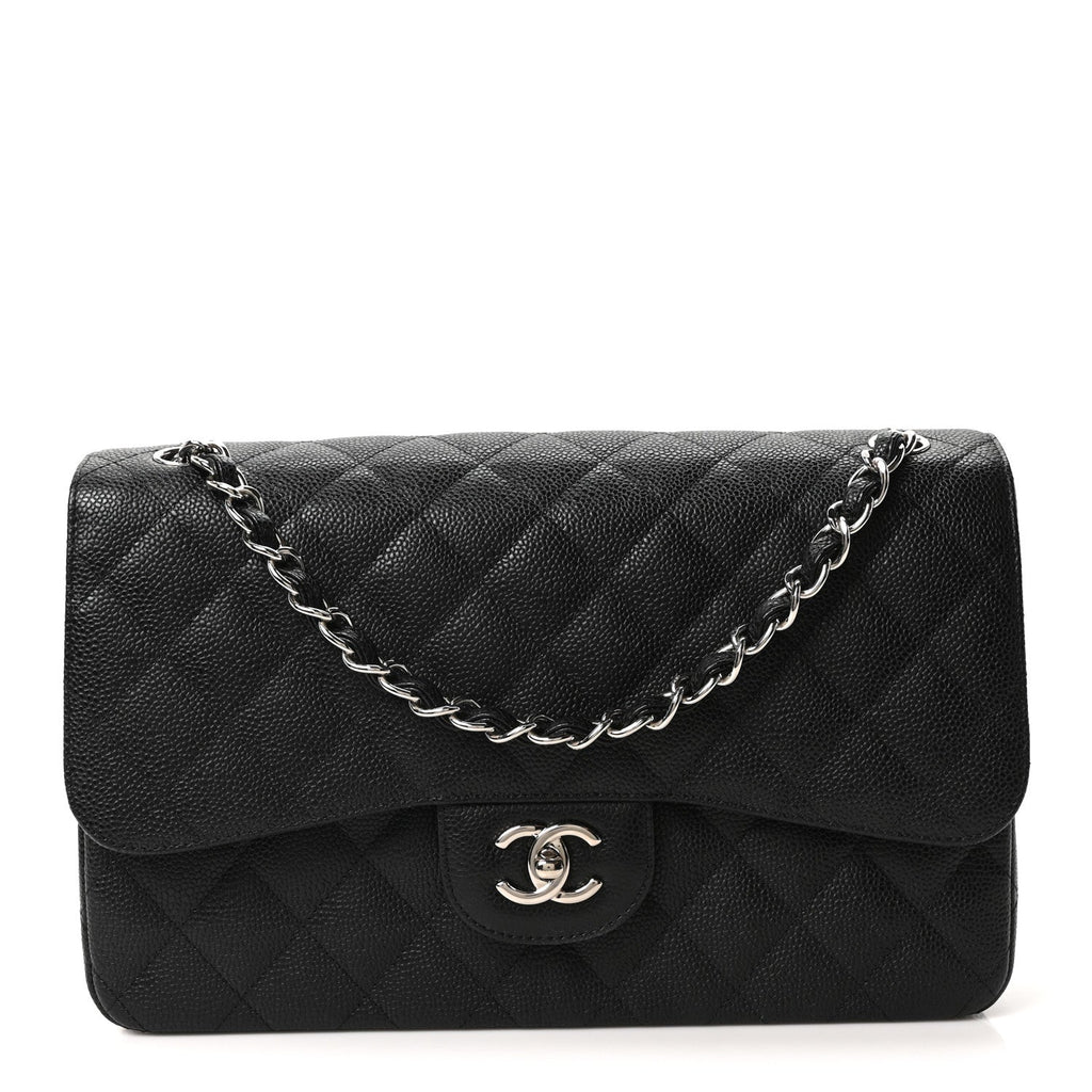 Chanel Caviar Quilted Jumbo Double Flap Black
