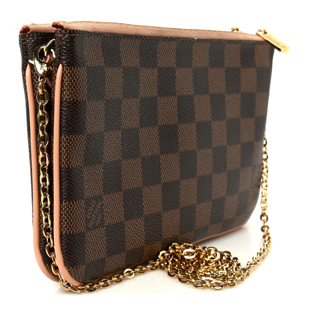 Louis Vuitton Damier Ebene Double Zip Pochette