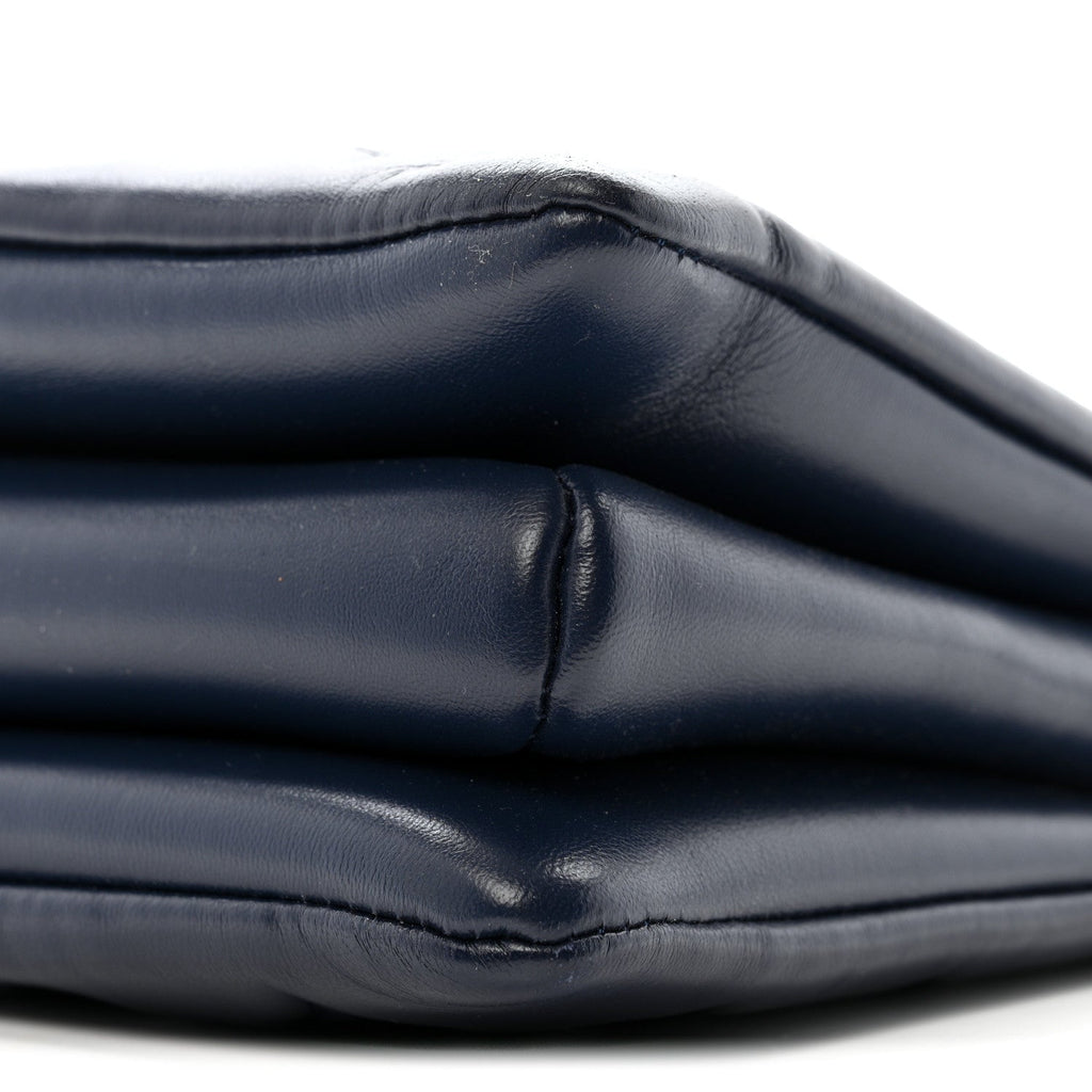 Louis Vuitton Lambskin Embossed Monogram Coussin PM Navy