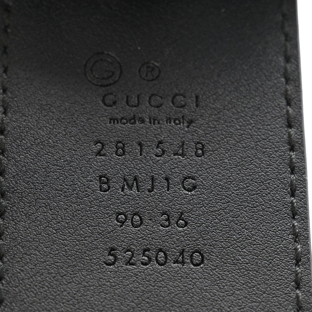 Gucci Soft Microguccissima Margaux Calfskin Belt 90 36 Black