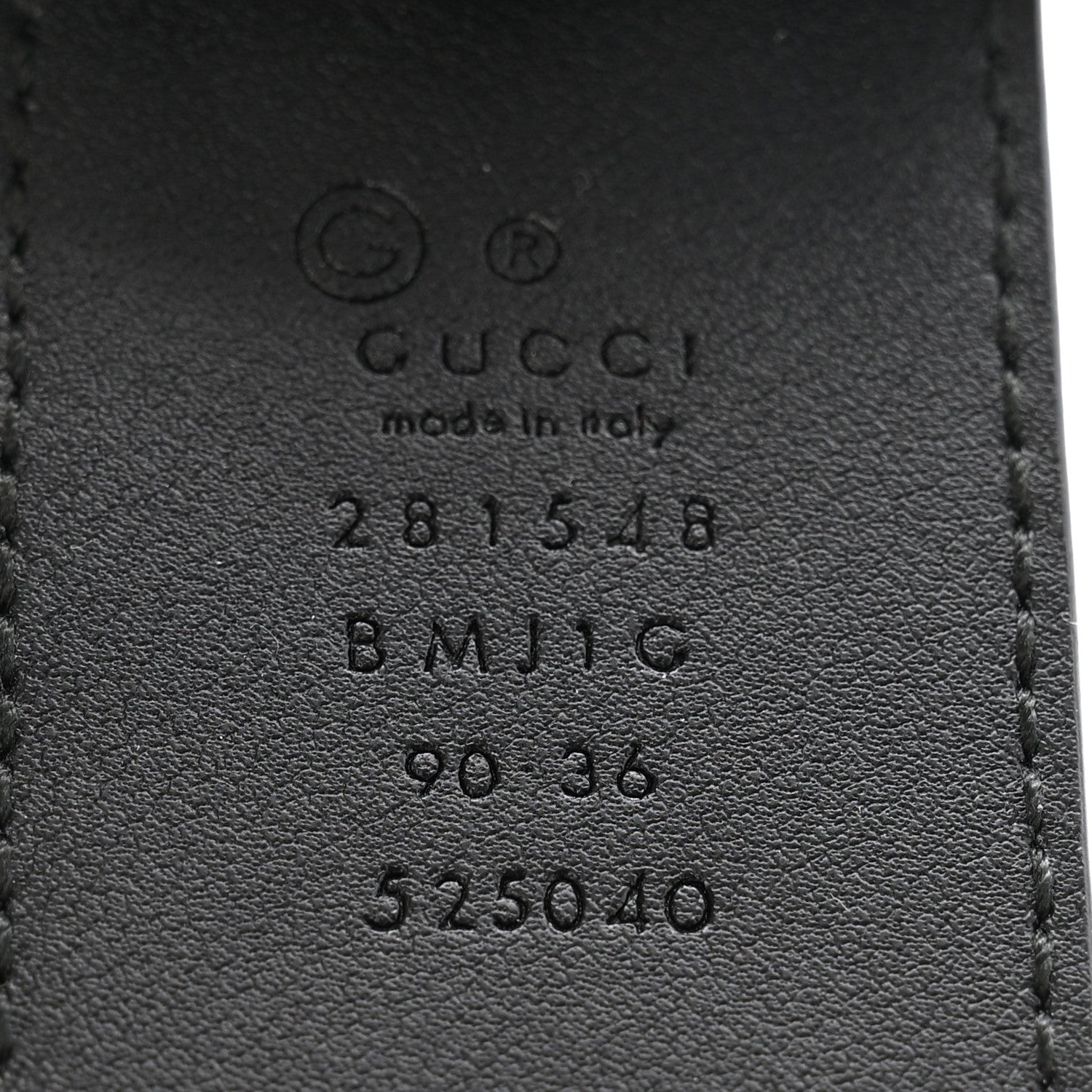 Gucci Soft Microguccissima Margaux Calfskin Belt 90 36 Black