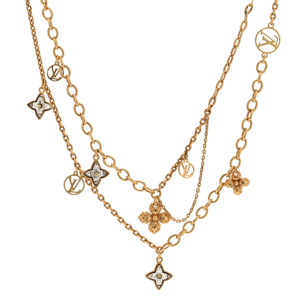 Louis Vuitton Metal Crystal Blooming Supple Necklace