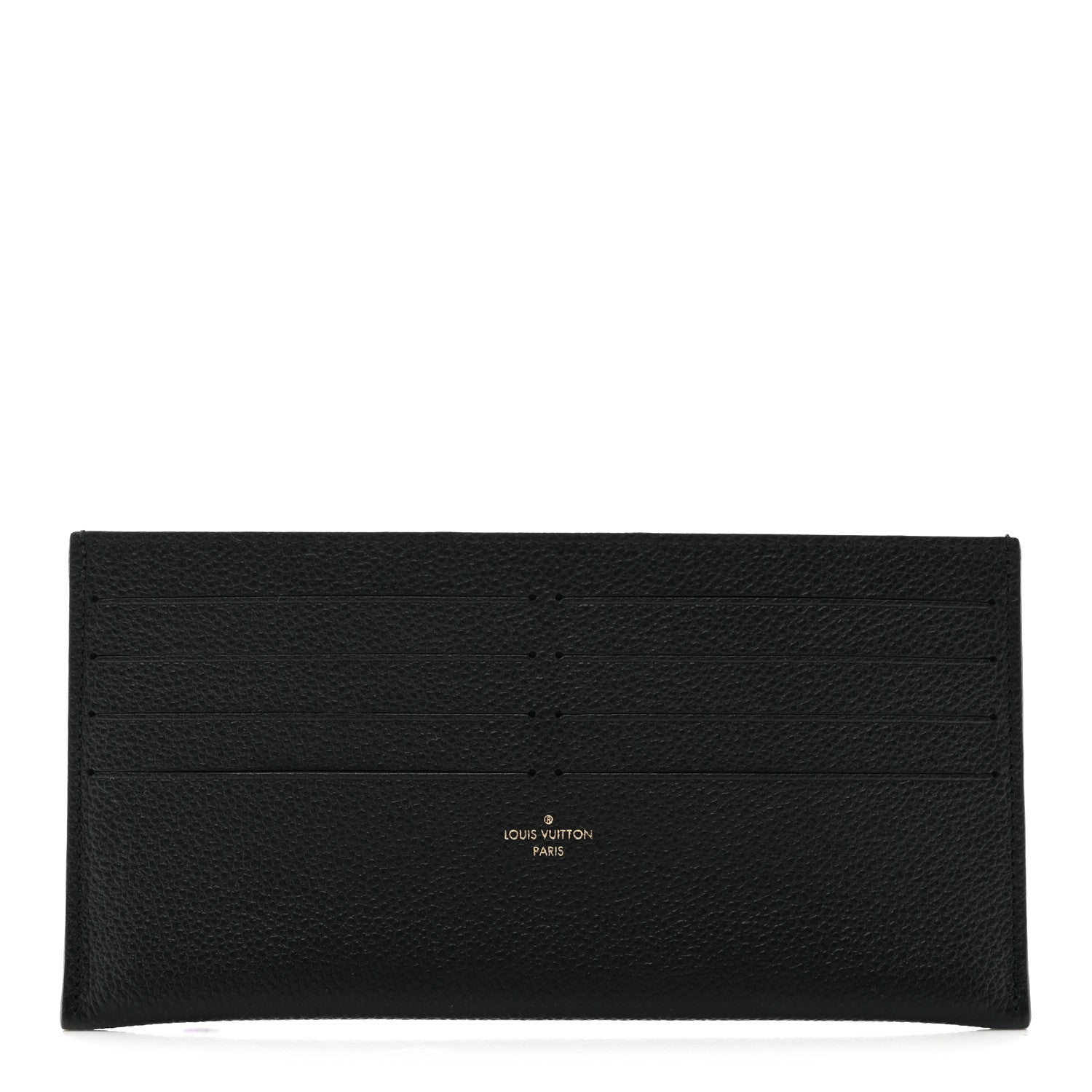 Louis Vuitton Calfskin Felicie Chain Wallet Card Holder Insert Black