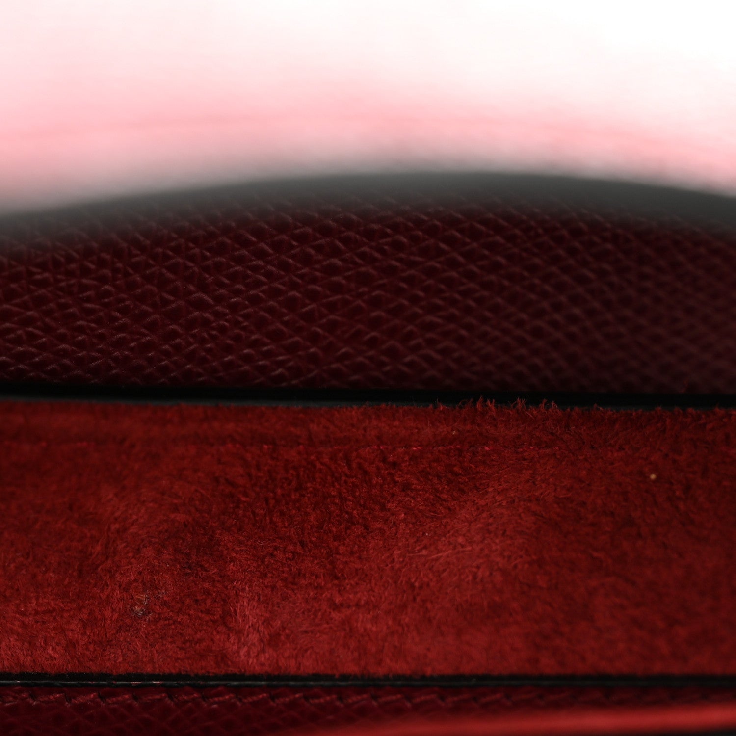 Christian Dior Grained Calfskin Saddle Bag Red