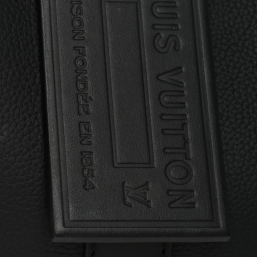 Louis Vuitton Grained Calfskin Aerogram City Keepall Black