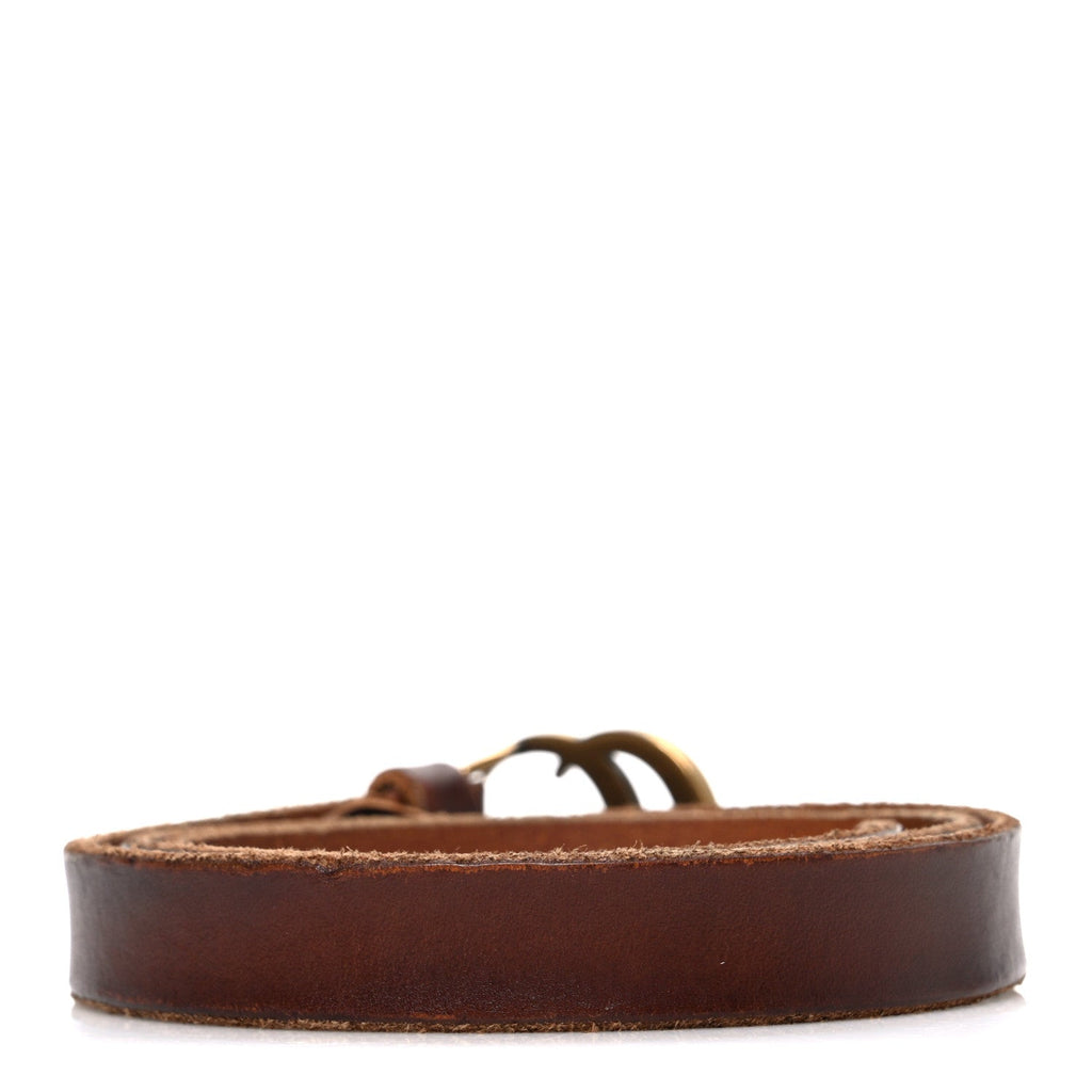 Gucci Faded Calfskin Double G 20mm Belt 80 32 Cuir