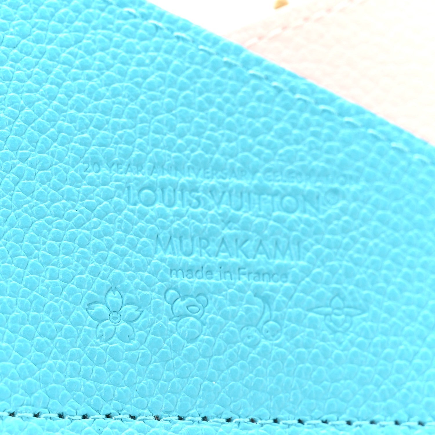 Louis Vuitton LV X TM Monogram Multicolor Criss-Cross Card Holder Kabira Blue Rose