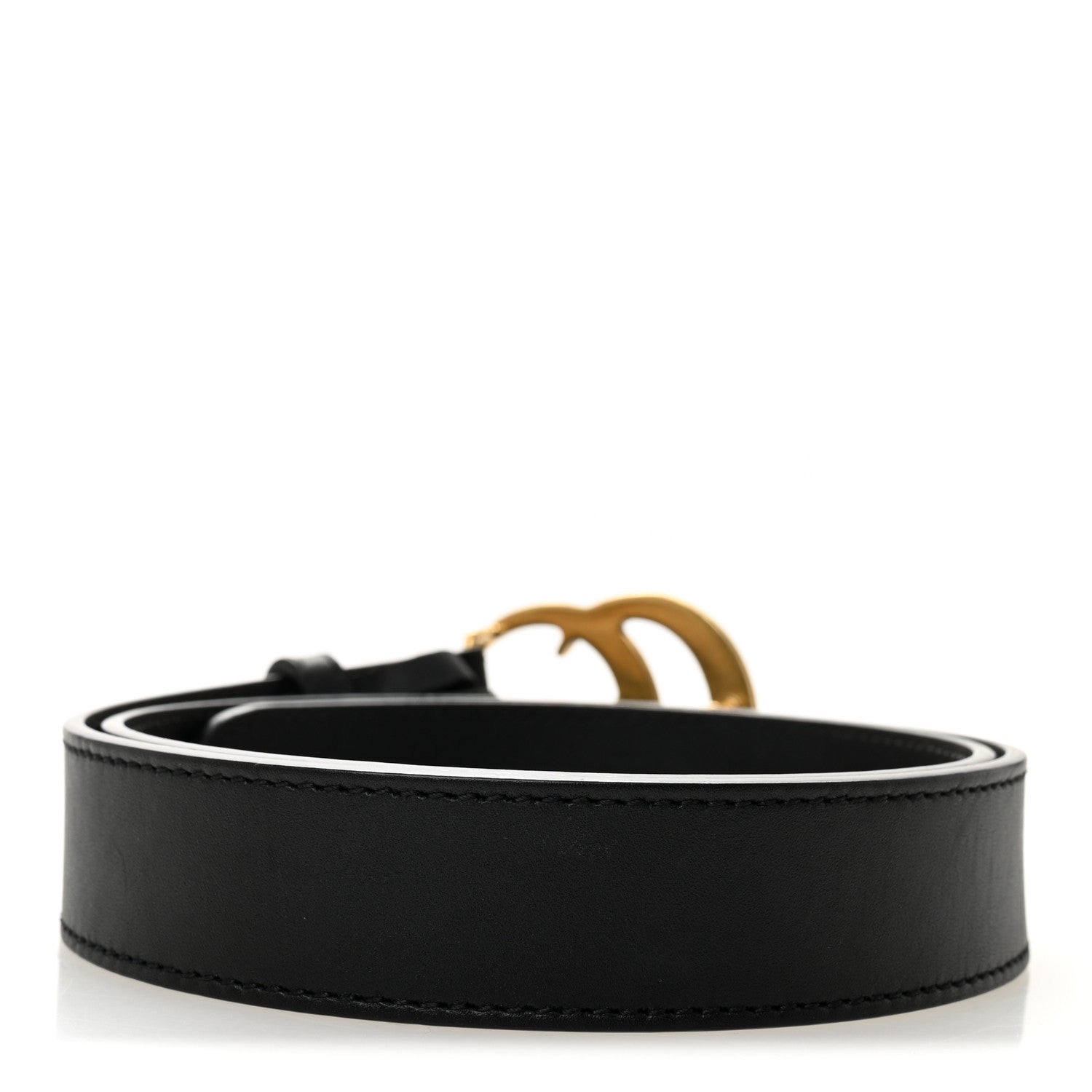 Gucci Calfskin Double G 30mm Belt 75 30 Black
