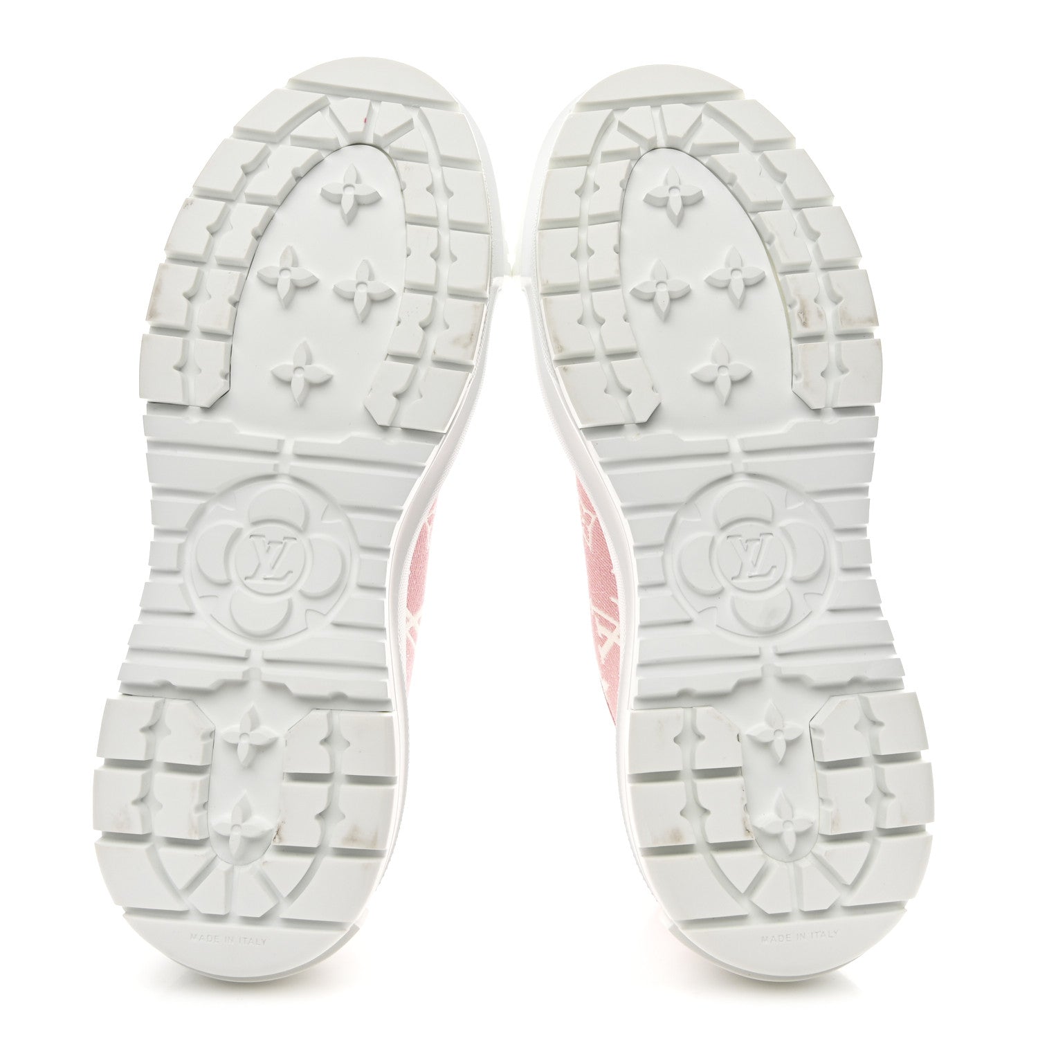Louis Vuitton Denim Monogram Squad Sneakers 38.5 Pink
