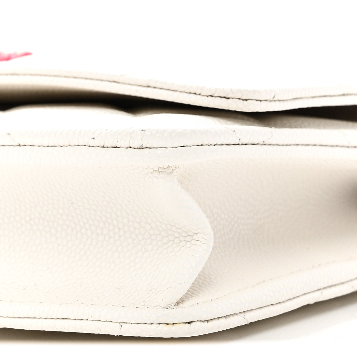 Chanel Caviar Quilted Chanel 19 Wallet On Chain WOC White Pink